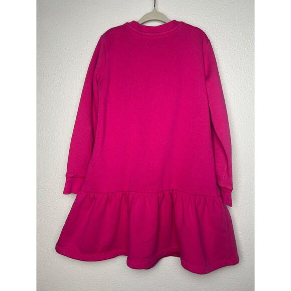 Polo Ralph Lauren Girls Small Pink Bear Sweatshirt Dress Polo Player Logo Casual - Picture 5 of 5